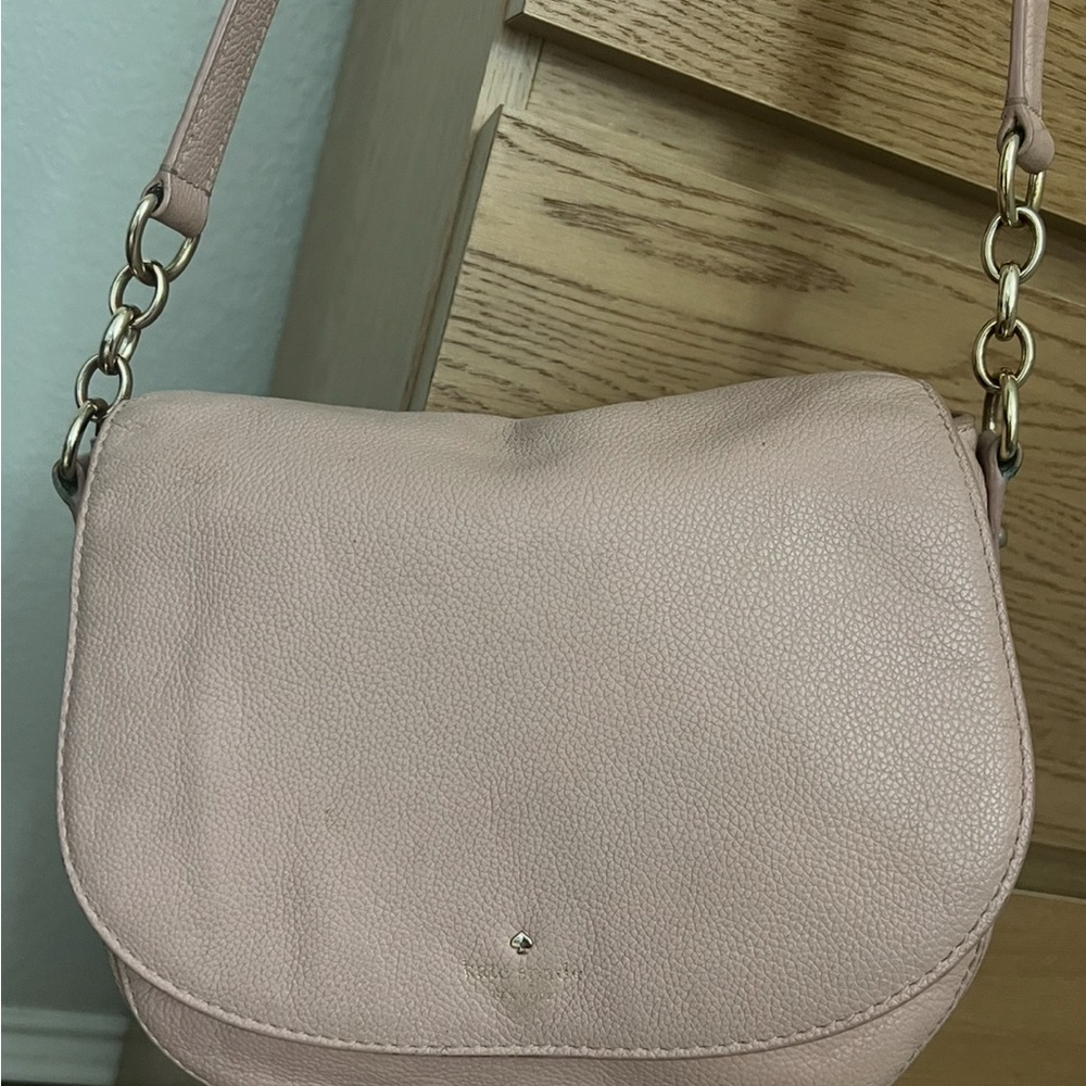 Pre-owned Elegant Pink Leather Shoulder Bag